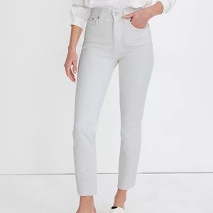 Madewell The Perfect Vintage Jean in Tile White: Raw-Hem Edition